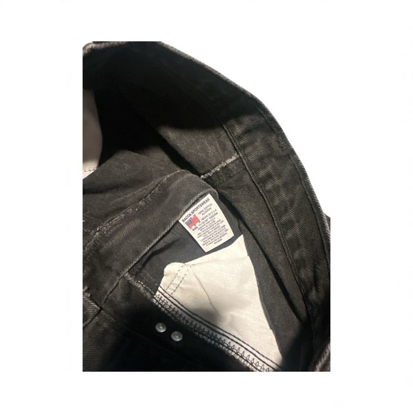 Vintage Ozark Mountain Jeans Womens 26"/32" High Rise Tapered Washed Black Y2K - Picture 5 of 9